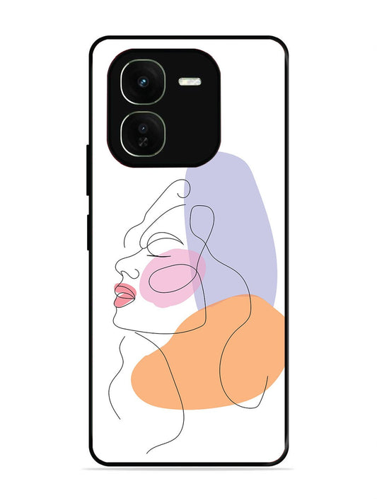 iQoo z9x 5g Line Art Girl Face
