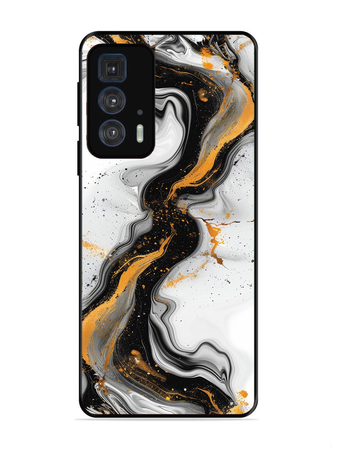 Motorola Edge 20 Pro Black And Golden Marble Essence