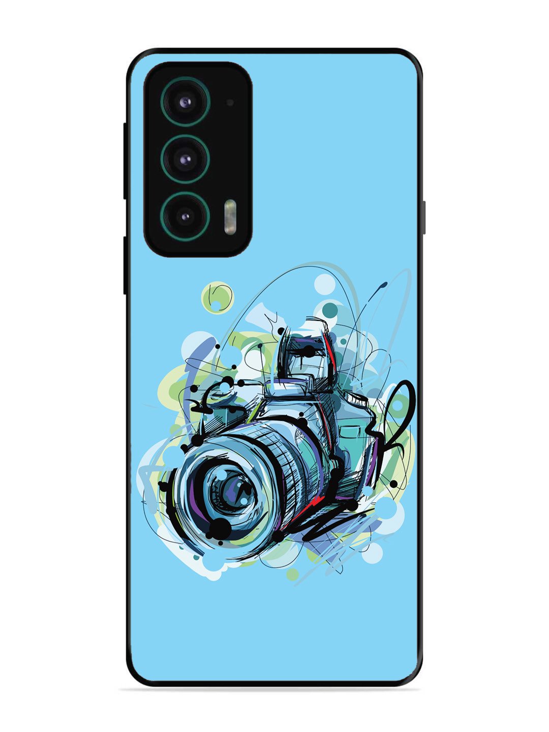 Motorola Moto Edge 20 Camera Blue Background