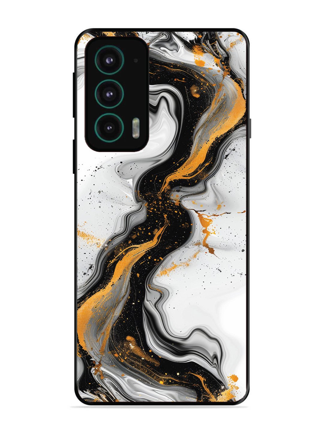 Motorola Edge 20 Black And Golden Marble Essence