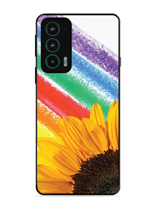 Motorola Moto Edge 20 Sunflower on Colourful Lines