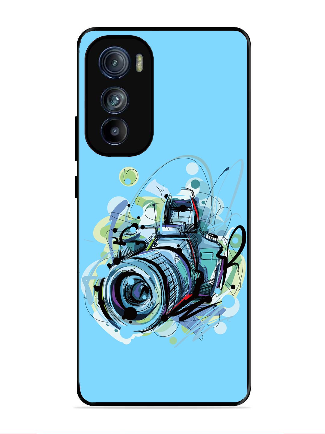 Motorola Moto Edge 30 Camera Blue Background