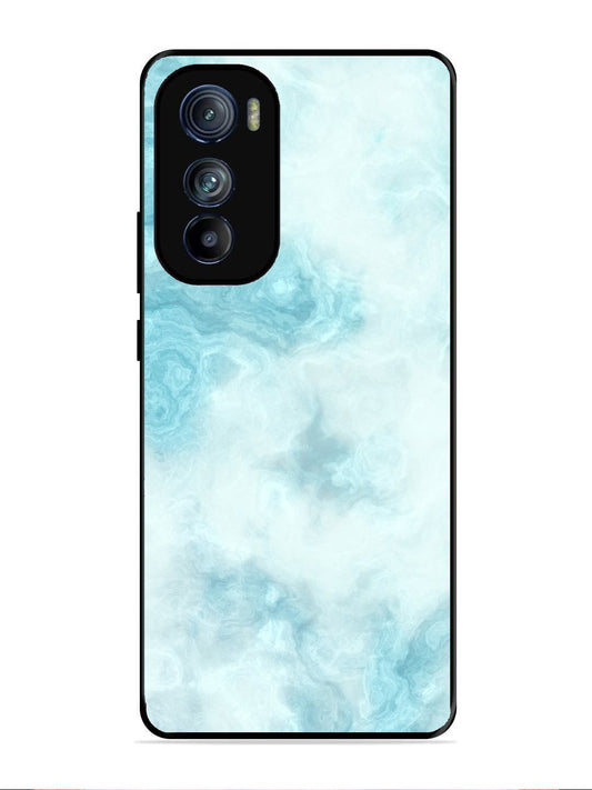 Motorola Edge 30 Light Blue with White Ocean Marble