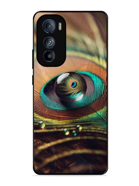 Motorola Edge 30 Water Drop On Peacock Feather