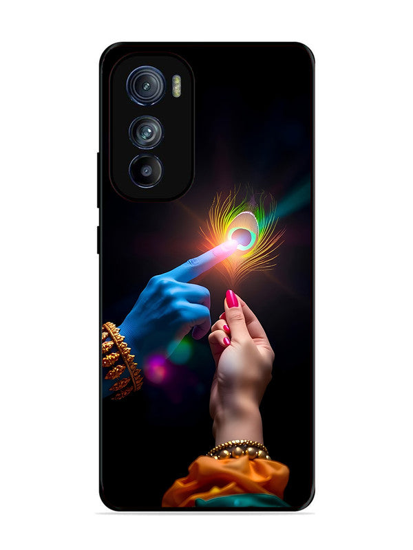 Motorola Edge 30 Radha Krishna touching feather