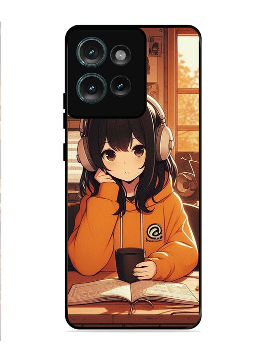 Motorola Edge 50 Cute Girl listening Music