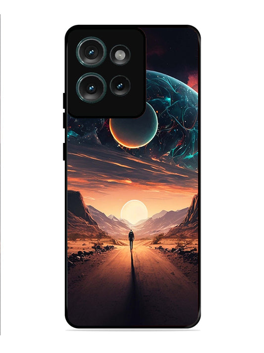 Motorola Edge 50 Sunset with space scene