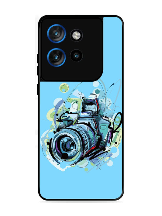 Motorola Edge 50 NEO Camera Blue Background