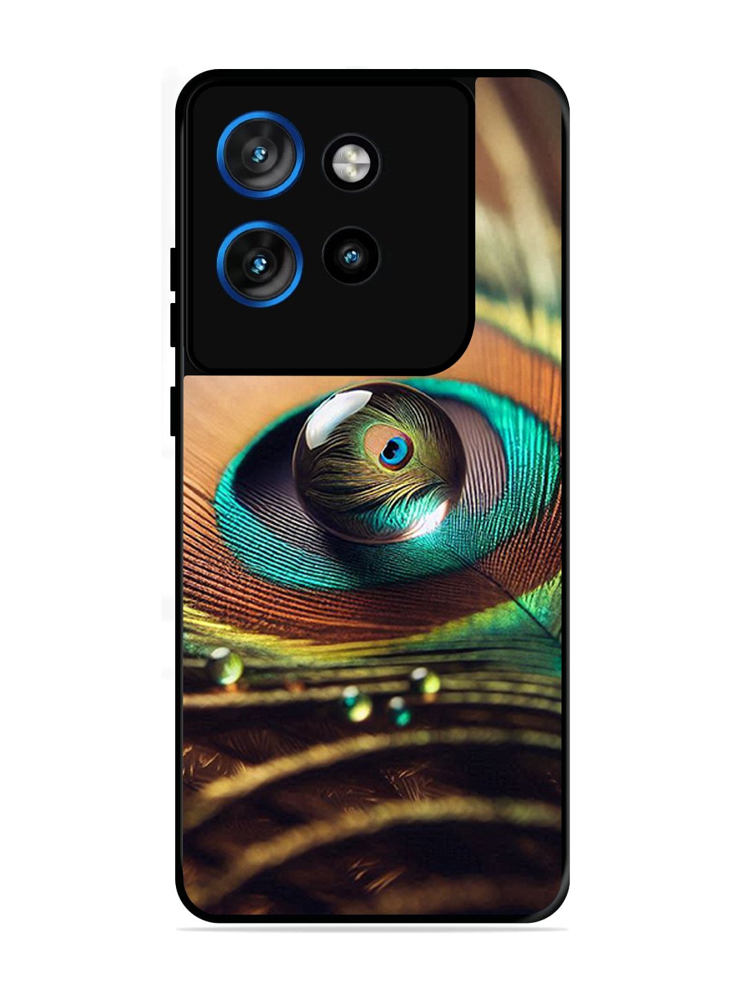 Motorola Edge 50 NEO Water Drop On Peacock Feather