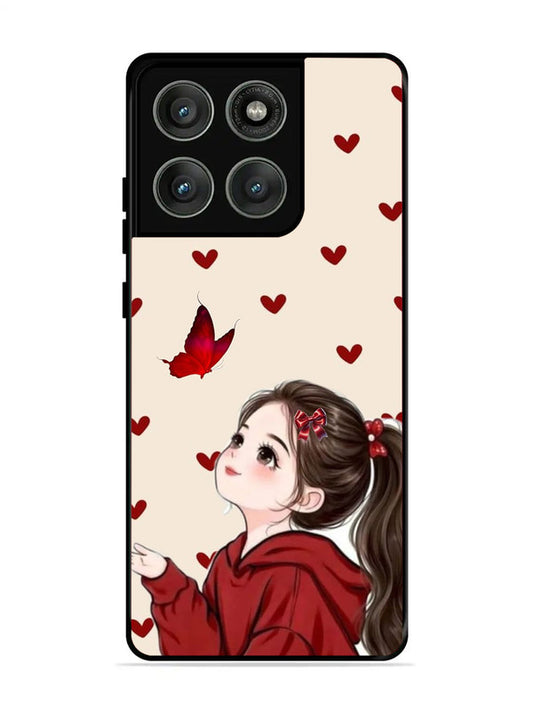 Motorola Edge 60 Pro 5G Beautiful girl with red butterfly