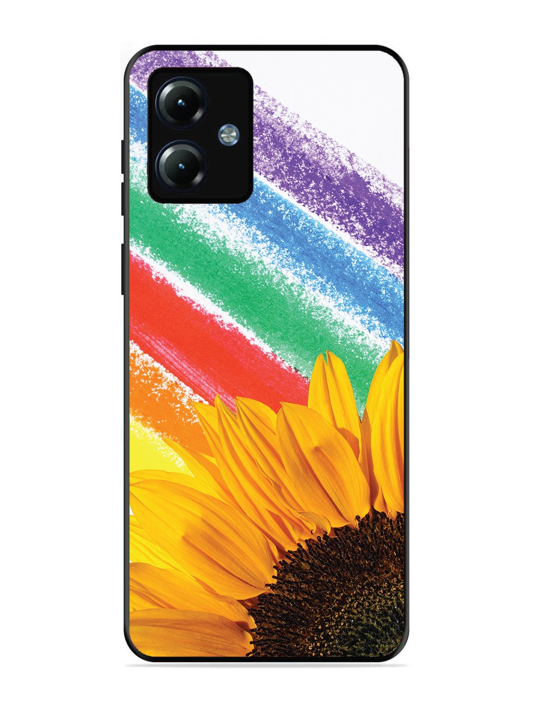 Motorola Moto G14 Sunflower on Colourful Lines