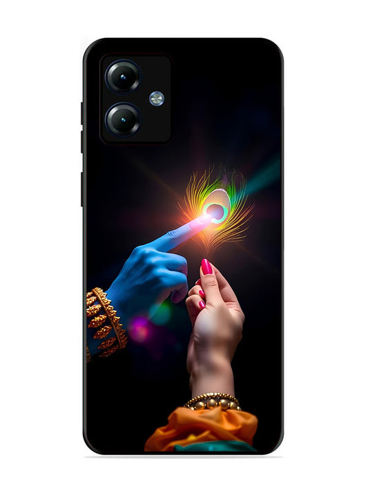 Motorola Moto G14 Radha Krishna touching feather