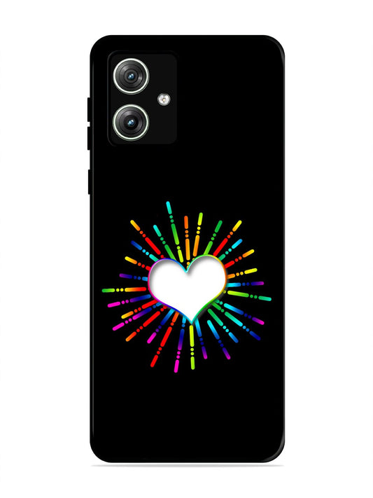 Motorola Moto G54 5G Colourful Heart on Black