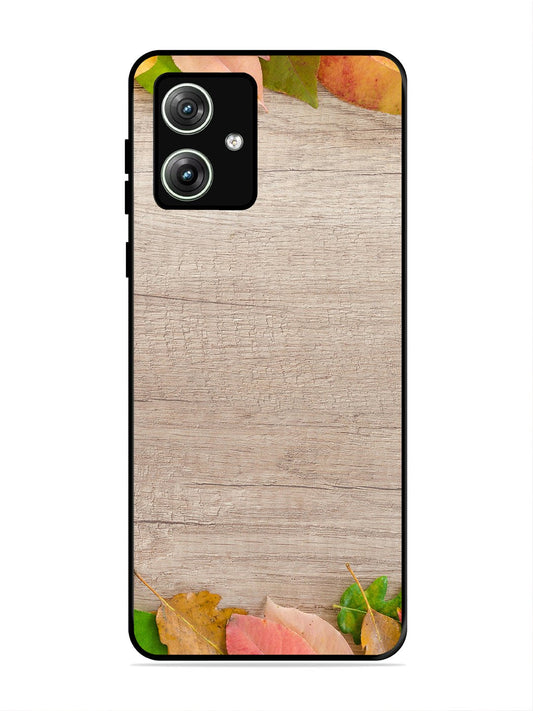 Motorola Moto G54 5G Autumn Leafs On Wooden Table