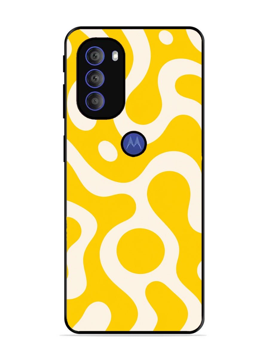 Motorola Moto G71 5G Fluid wave pattern Dark Bright Yellow