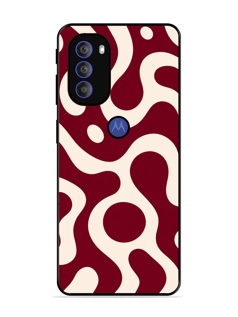 Motorola Moto G71 5G Fluid wave pattern Deep Maroon