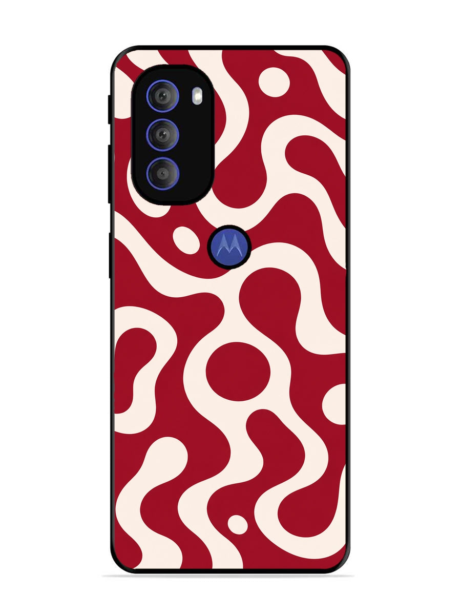 Motorola Moto G71 5G Fluid wave pattern Wine Red