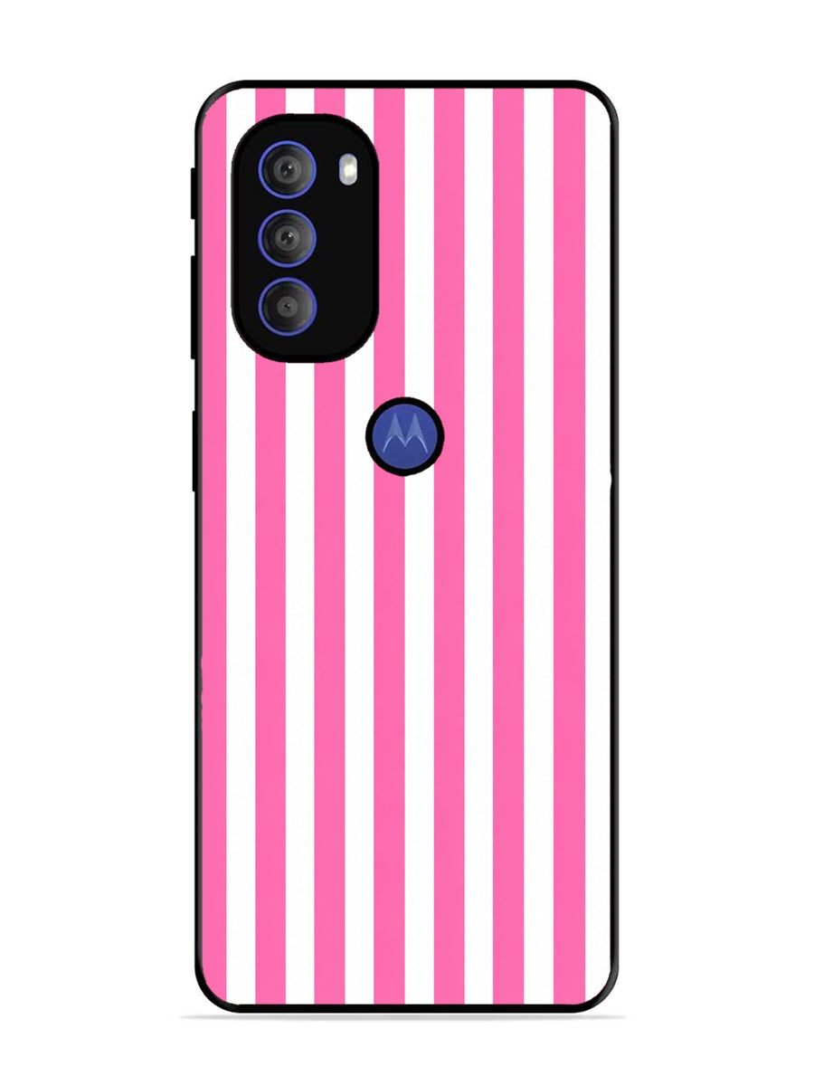 Motorola Moto G71 5G Vertical Stripes Hot Pink