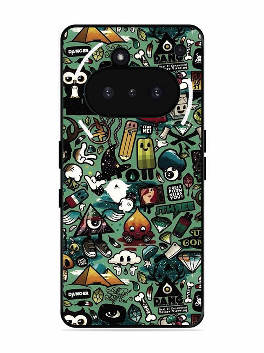 Nothing Phone 3A Pop Art Doodle Graffiti Collage