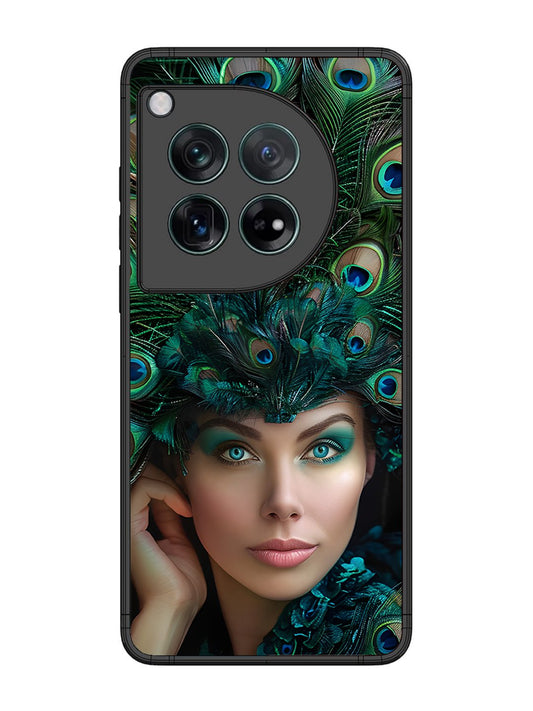 OnePlus 12 Girl with peacock feather Crown