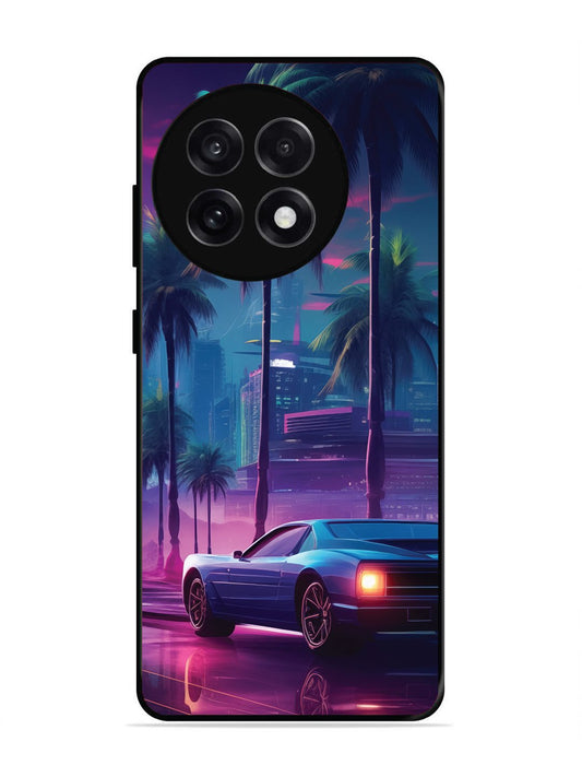 OnePlus 13R sunset-sports-car-city-palm-trees