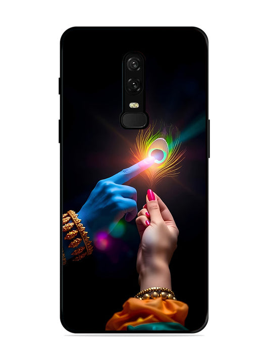 OnePlus 6 Radha Krishna touching feather