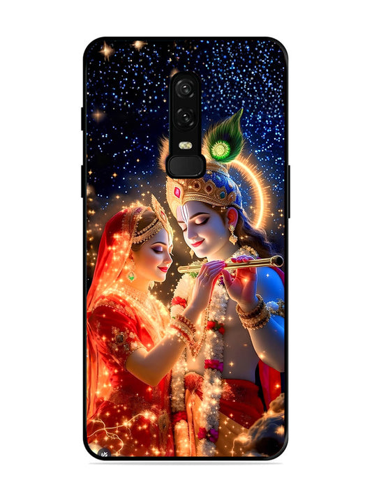 OnePlus 6 Radha Krishna posing with flute