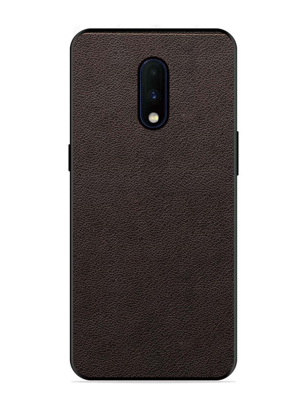 OnePlus 6T Print of Brown Leather Pattern