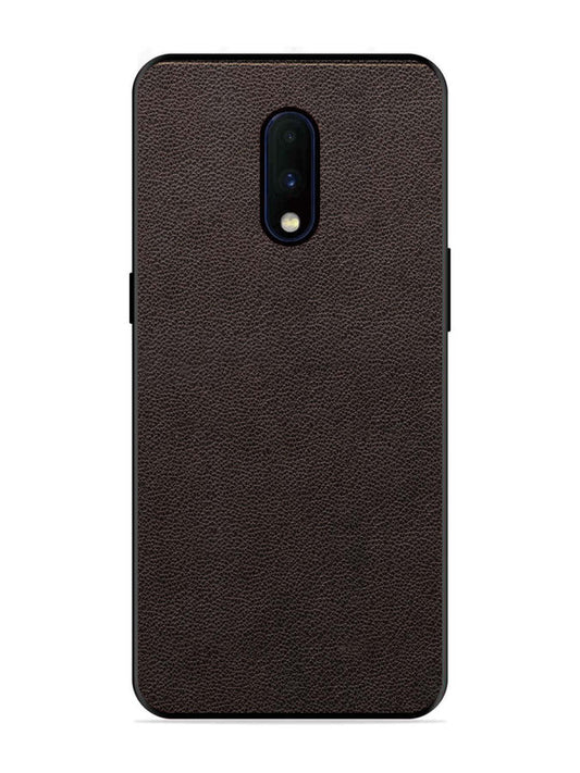 OnePlus 6T Print of Brown Leather Pattern