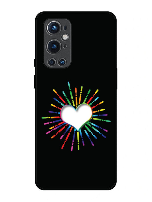 OnePlus 9 Pro Colourful Heart on Black