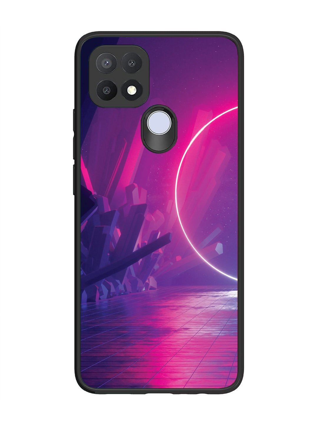 Oppo A15 abstract with Neon Light