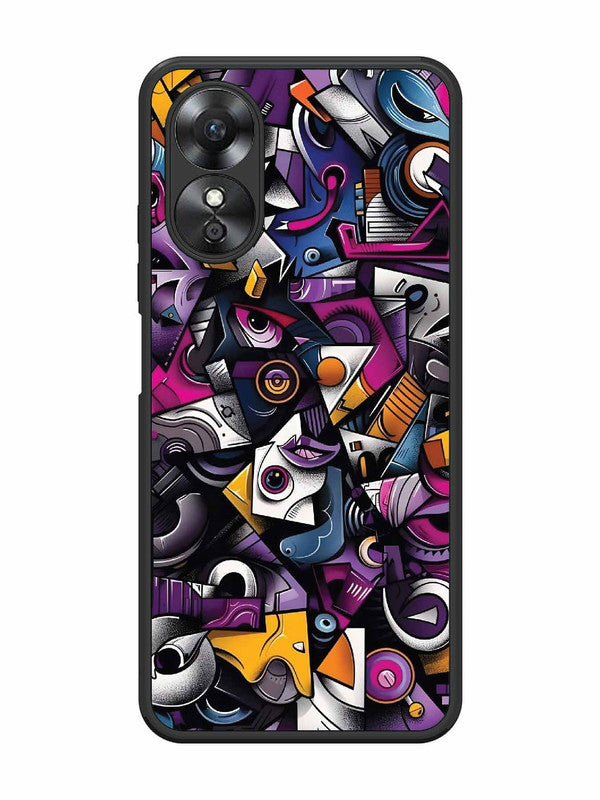 Oppo A17 Abstract Geometric Graffiti Chaos