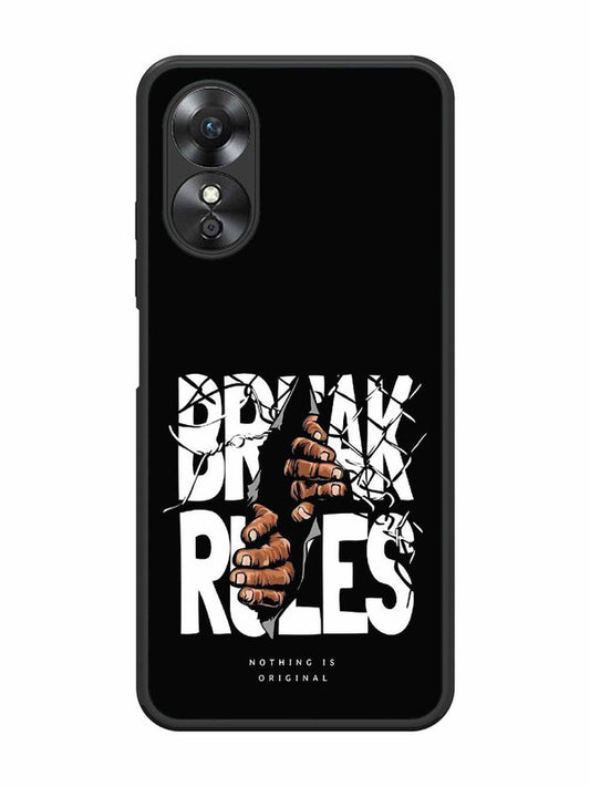 Oppo A17 Break Rules Gritty Typography Art