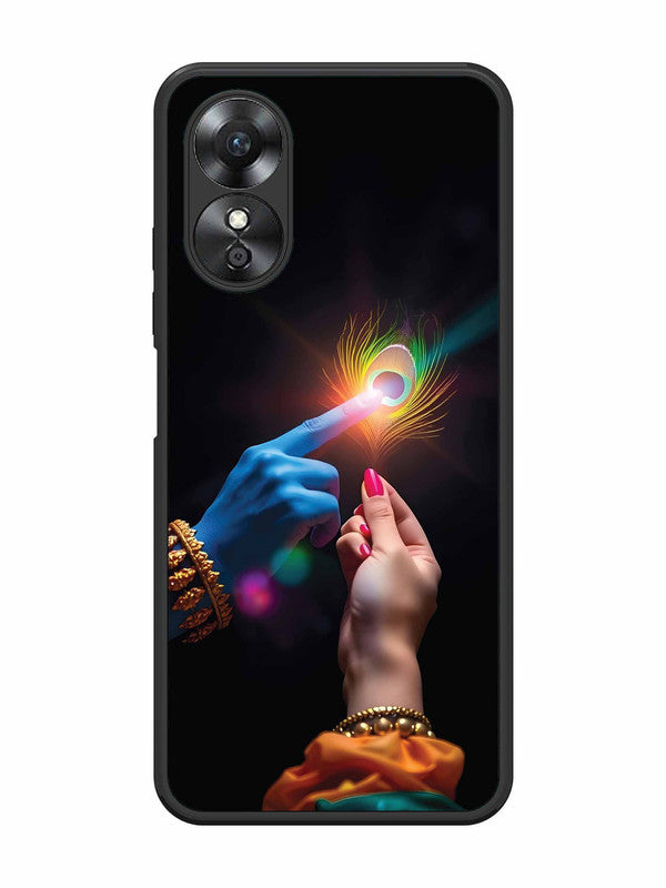 Oppo A17 Radha Krishna touching feather