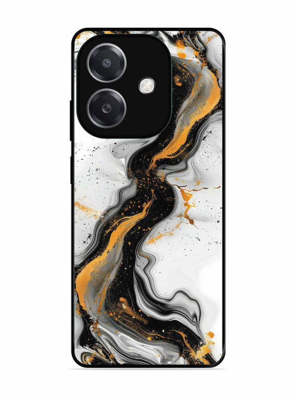Oppo A3x Black And Golden Marble Essence