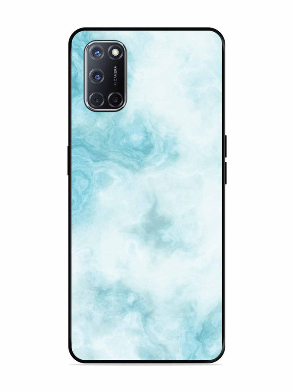 Oppo A52 Light Blue with White Ocean Marble