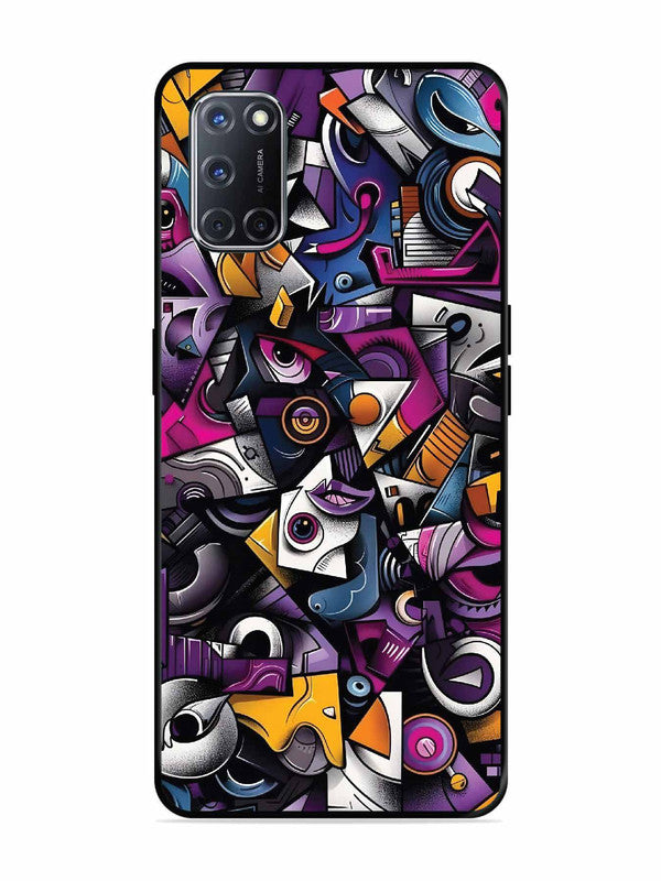 Oppo A52 Abstract Geometric Graffiti Chaos