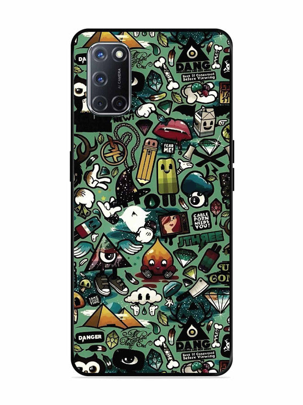 Oppo A52 Pop Art Doodle Graffiti Collage