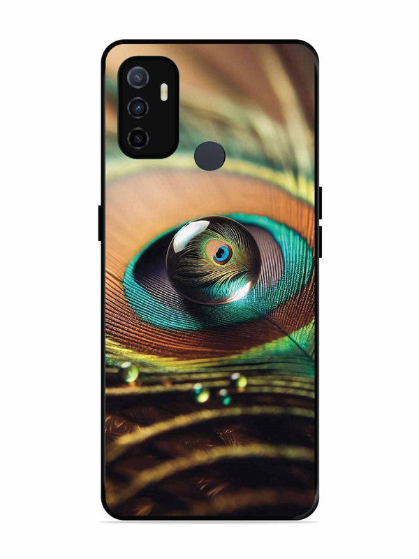 Oppo A53 Water Drop On Peacock Feather