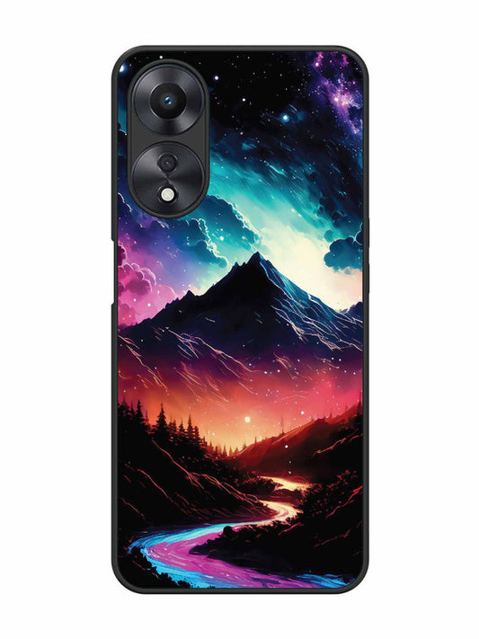 Oppo A58 5G mountain-valley-Colorful-cloud-at-night