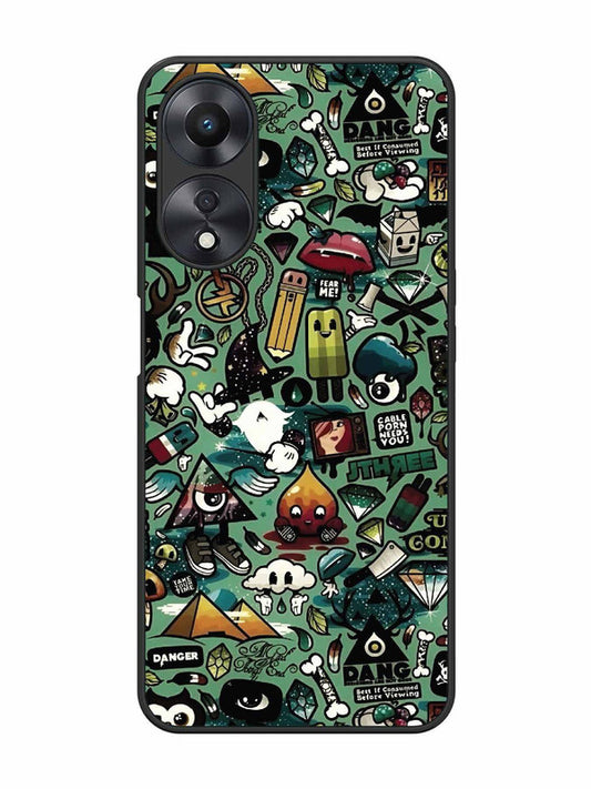 Oppo A58 5G Pop Art Doodle Graffiti Collage