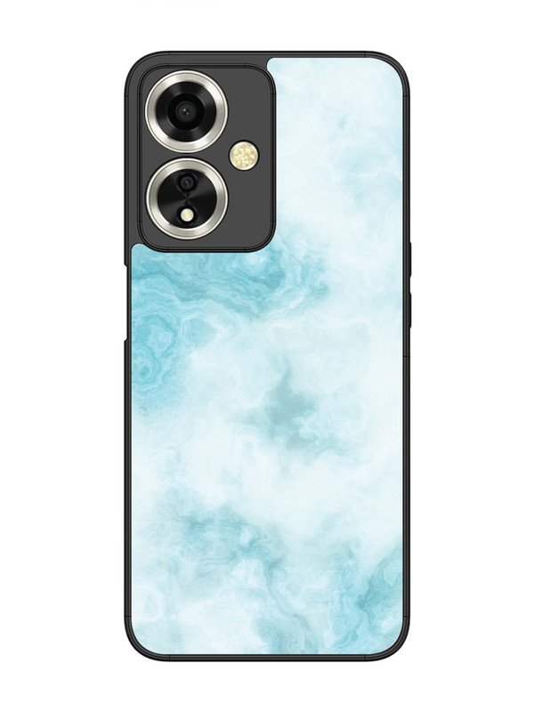 oppo a59 5g Light Blue with White Ocean Marble