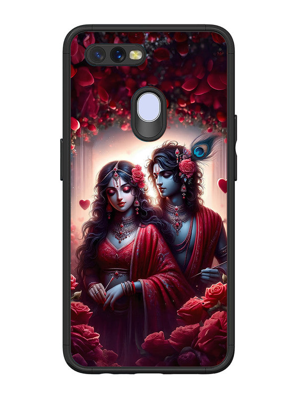 Oppo A7 Couples in Red theme like Radha Krishna