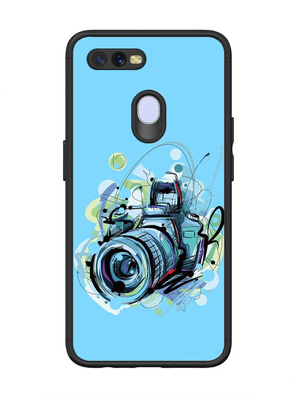 Oppo A7 Camera Blue Background