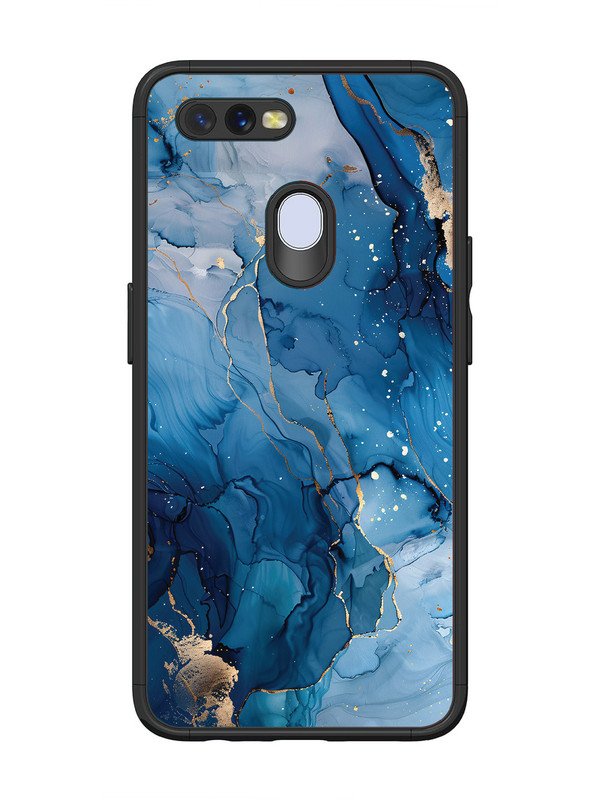 Oppo A7 Oceanic Pattern with Golden Sprinkles
