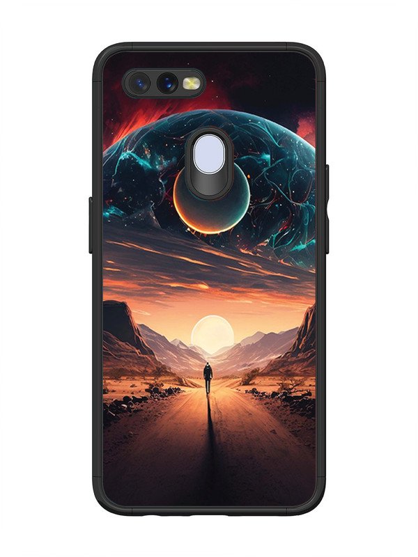 Oppo A7 Sunset with space scene