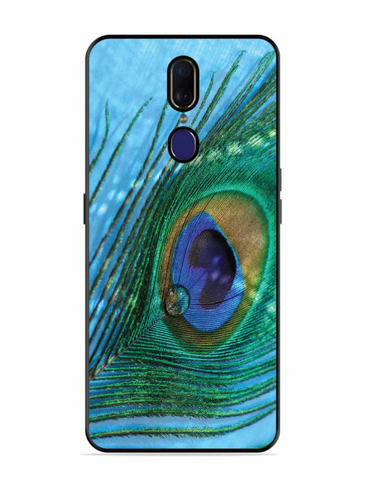 Oppo F11 A drop on Peacock Feather