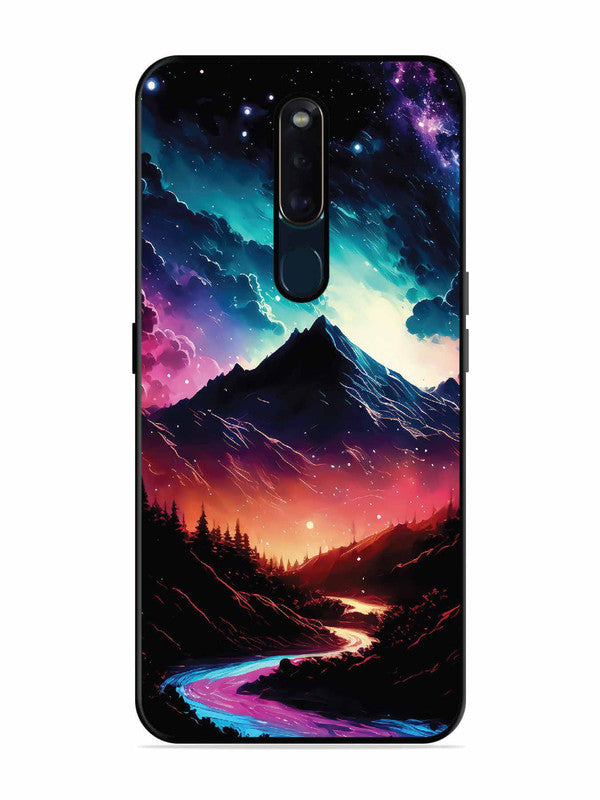 Oppo F11 Pro mountain-valley-Colorful-cloud-at-night