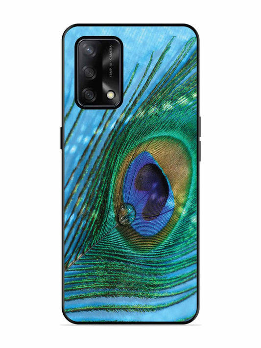Oppo F19 A drop on Peacock Feather