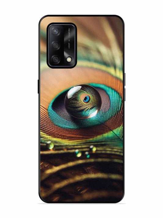 Oppo F19 Water Drop On Peacock Feather
